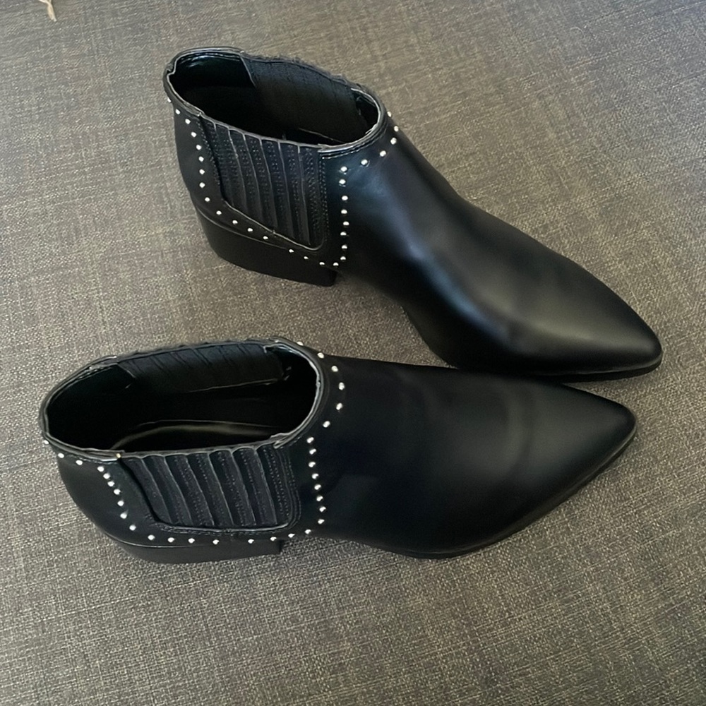 Marc Fisher black ankle booties